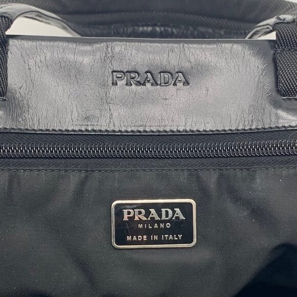 Prada Black Nylon And Leather Tessuto Tote Bag - Picture 11 of 12